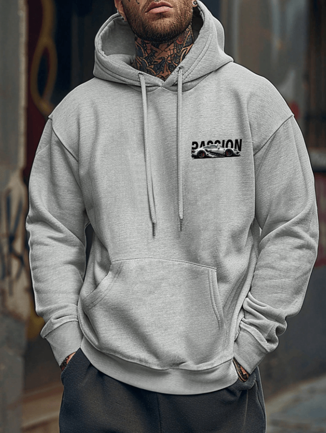 Manfinity Dauomo sweat-shirt à capuche imprimé pour homme, cadeau pour passionné d'automobiles, sweat-shirt à capuche thème voiture