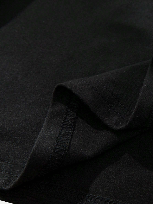 ROMWE MEN Street Life T-shirt à manches courtes avec impression de portrait pour hommes, convient pour le port quotidien au printemps et en été, école